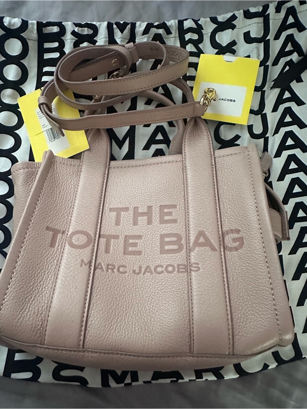 Marc Jacobs Dusty Pink Pebbled Leather The Tote Bag